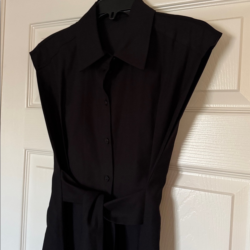 Mango Black Flowy Shirt Dress - Picture 10 of 11